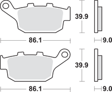 SBS LS Brake Pads - Honda/Kawasaki/Suzuki 881LS