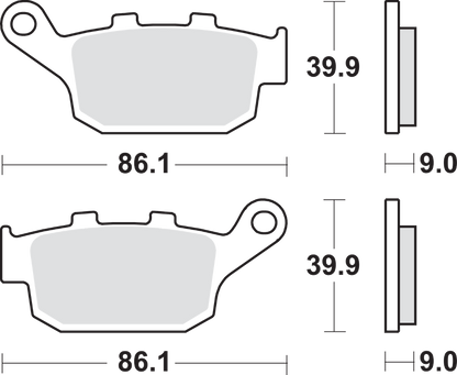 SBS LS Brake Pads - Honda/Kawasaki/Suzuki 881LS