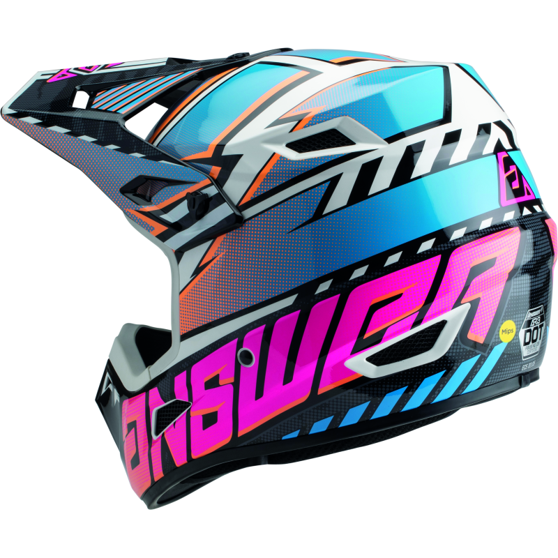 Answer AR3 Rapid Helmet Blue/Orange/Rhodamine Youth - Small