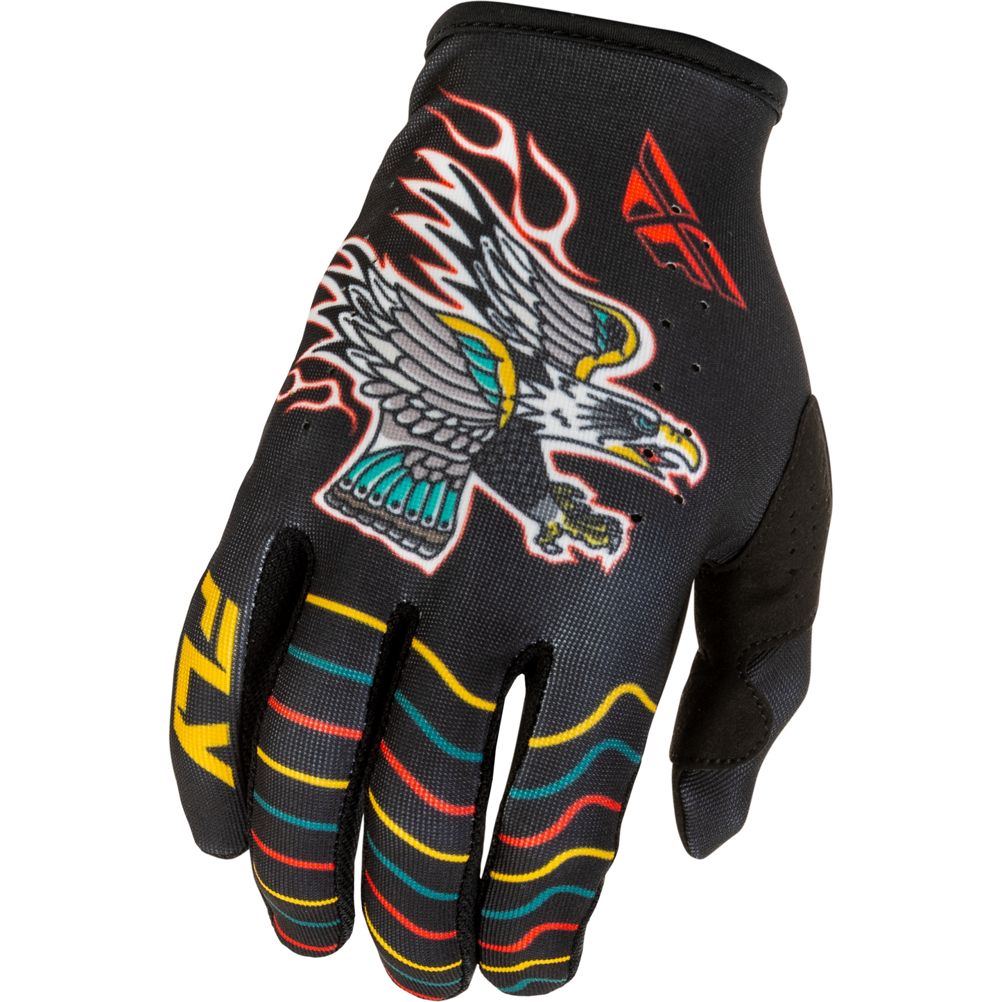 Youth Lite Americana Gloves Black/Red/Gold Ym