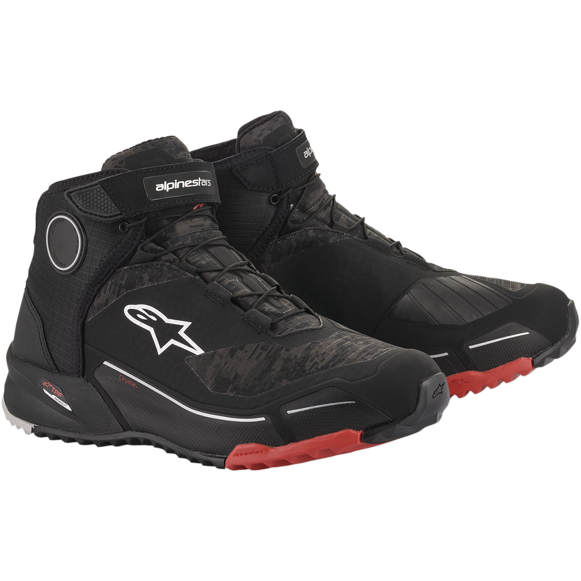 ALPINESTARS CR-X Drystar? Shoes - Black/Camo/Red - US 9 / EU 42 26118209939