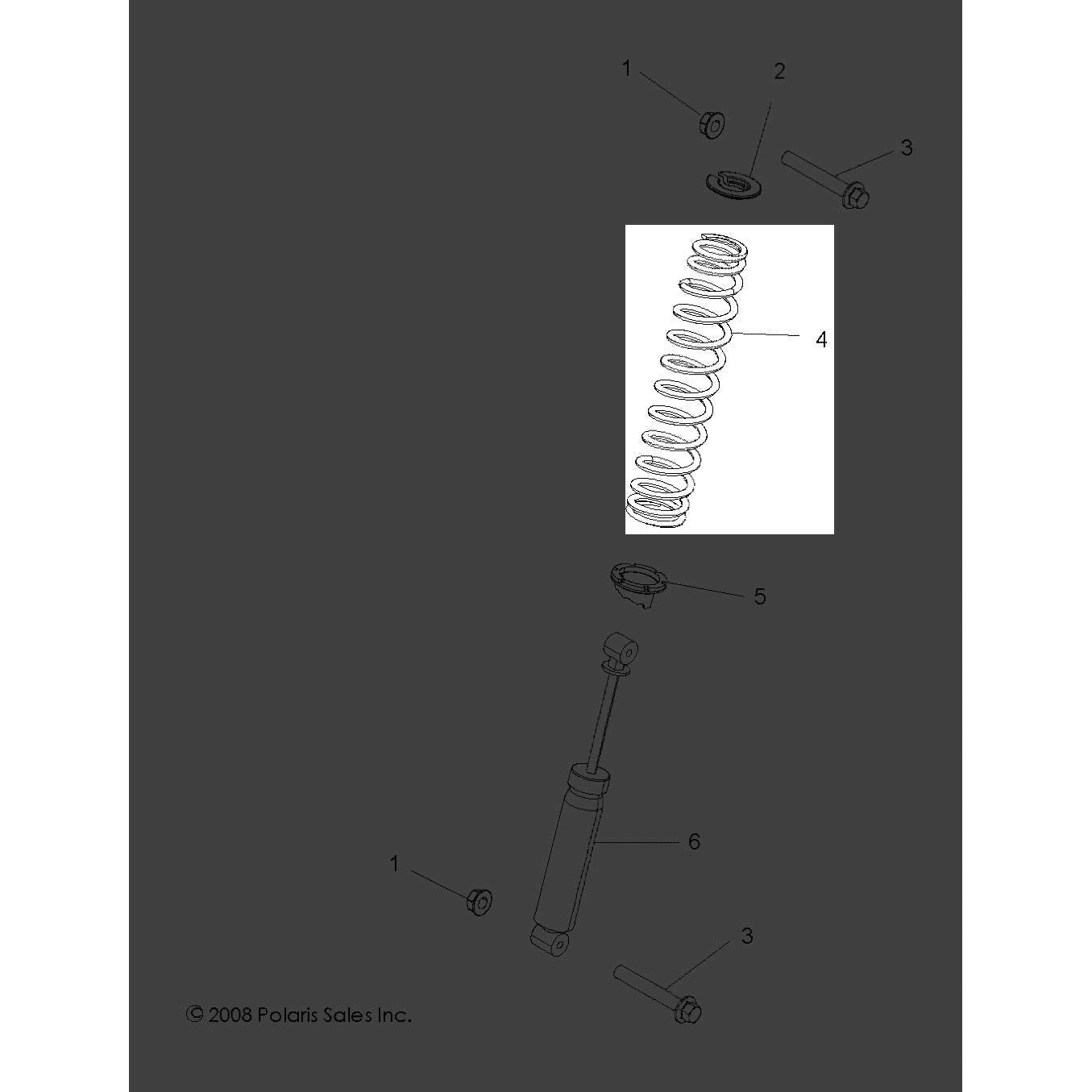 Polaris Ranger Front Spring 160#, Medium Gloss Black, Genuine OEM Part 7043402-067, Qty 1