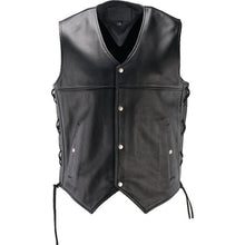 Kuryakyn Leather By River Road Old Skool Leather Vest Black - 4XL