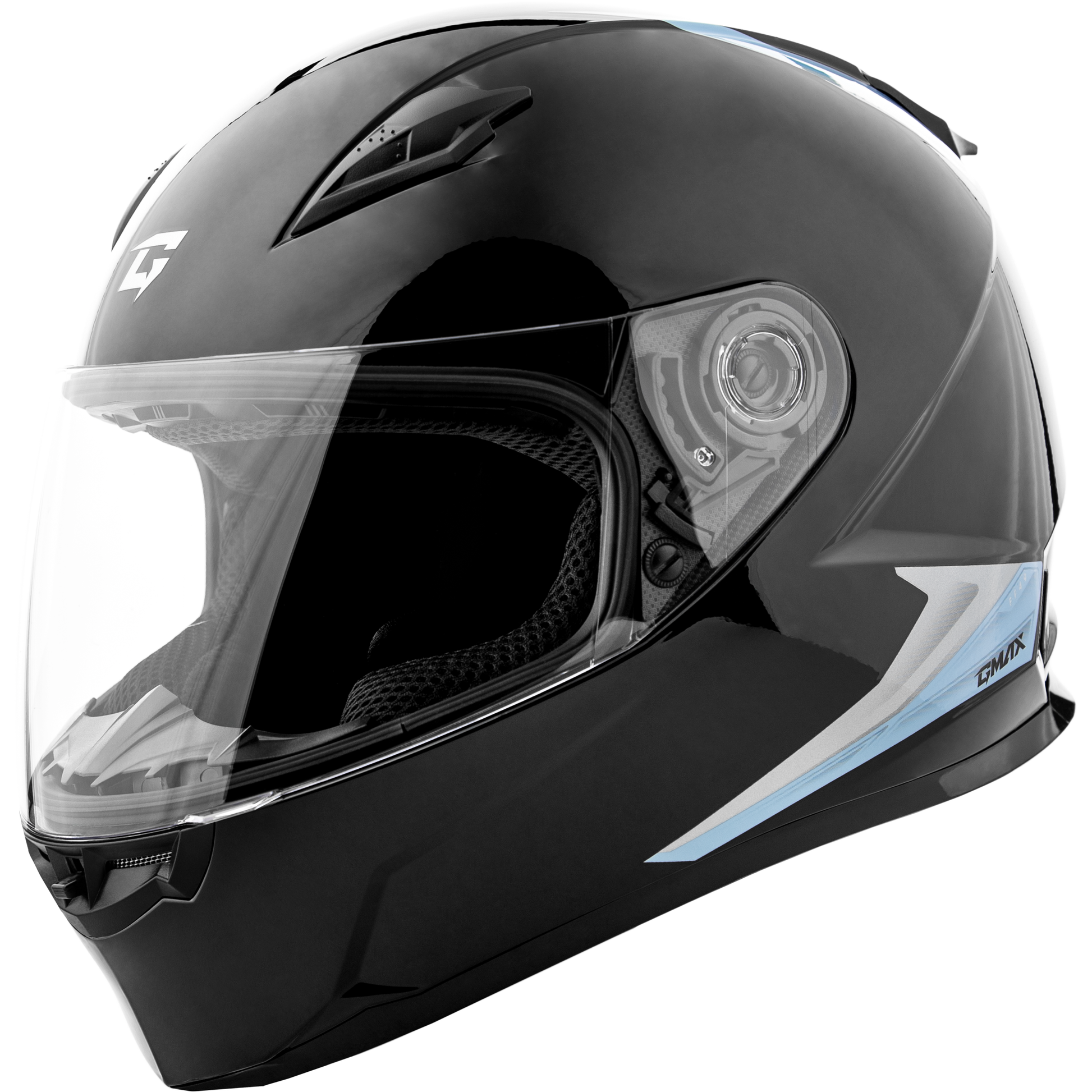 Ff 49 Syth Helmet Black/Silver Blue Sm