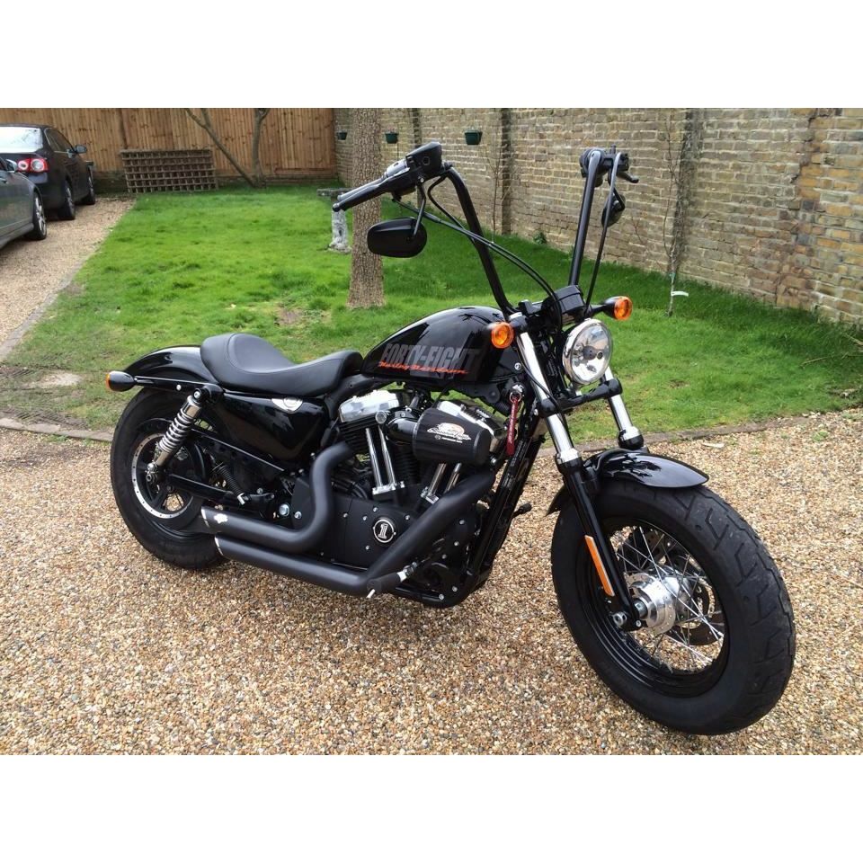 Narrow 16" Apehangers 1" Black