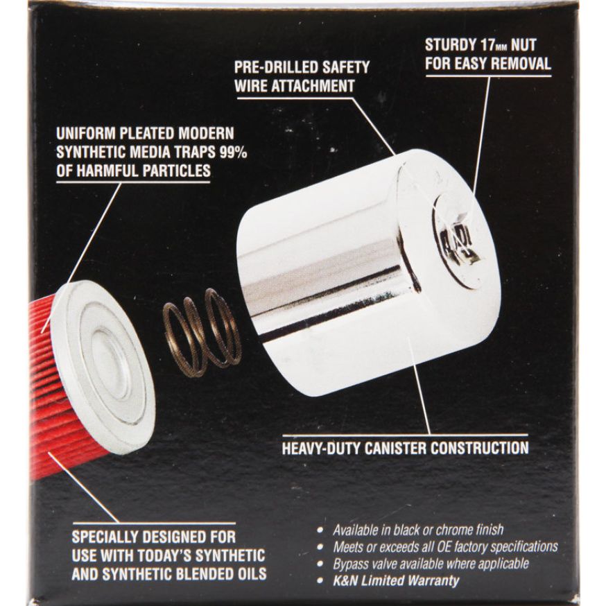 K&N Suzuki / Arctic Cat / Cagiva / Kawasaki / Kymco / Aprilia 2.813in OD x 3.031in H Oil Filter