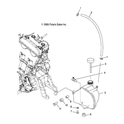 Polaris ATV Oil Tank, Genuine OEM Part 5436727, Qty 1