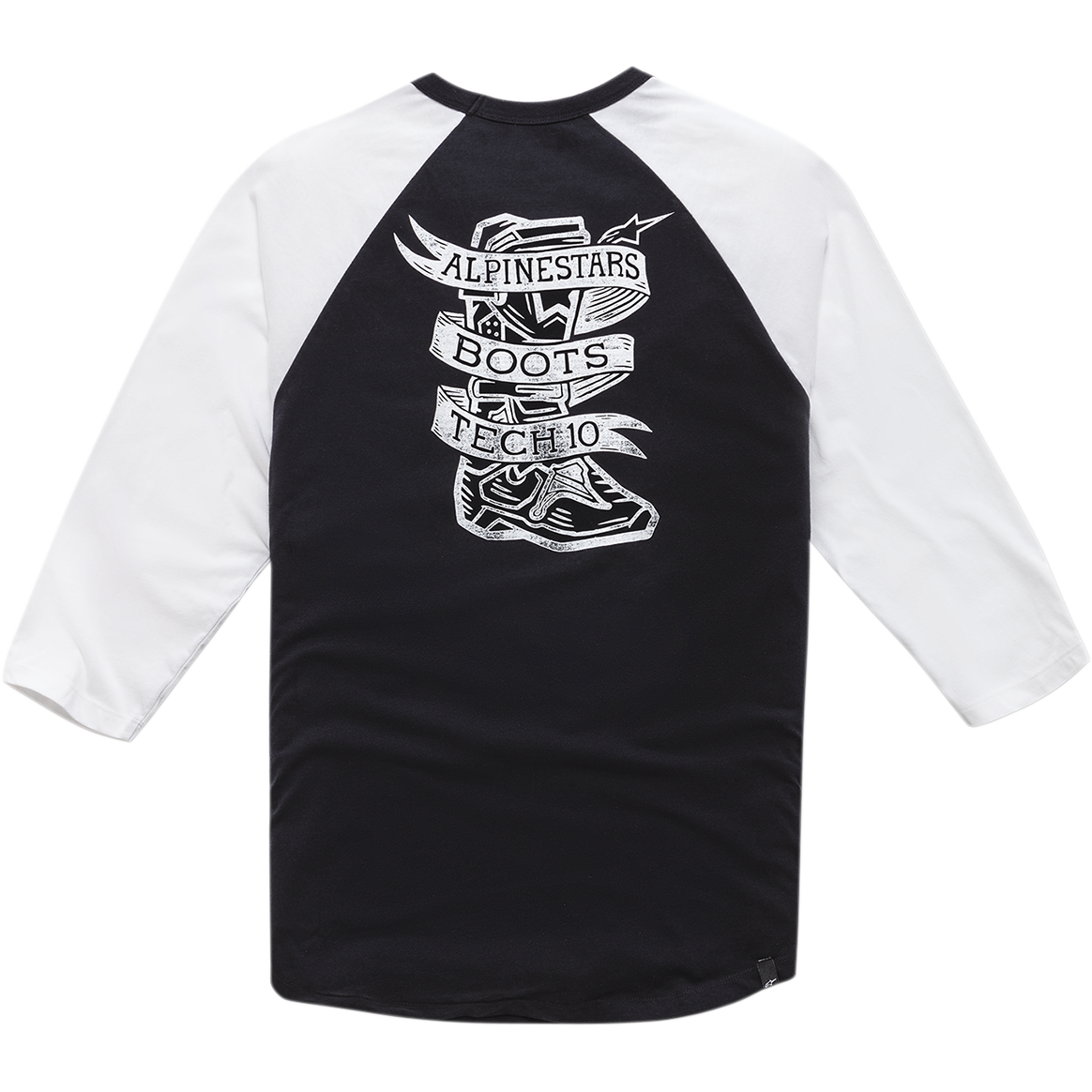 ALPINESTARS Booted Raglan T-Shirt - Black/White - XL 1210710041020XL