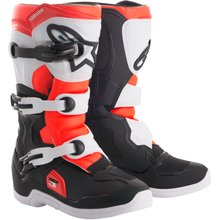 ALPINESTARS Youth Tech 3S Boots - Black/White/Fluorescent Red - US 5 / EU 38 2014018-1231-5