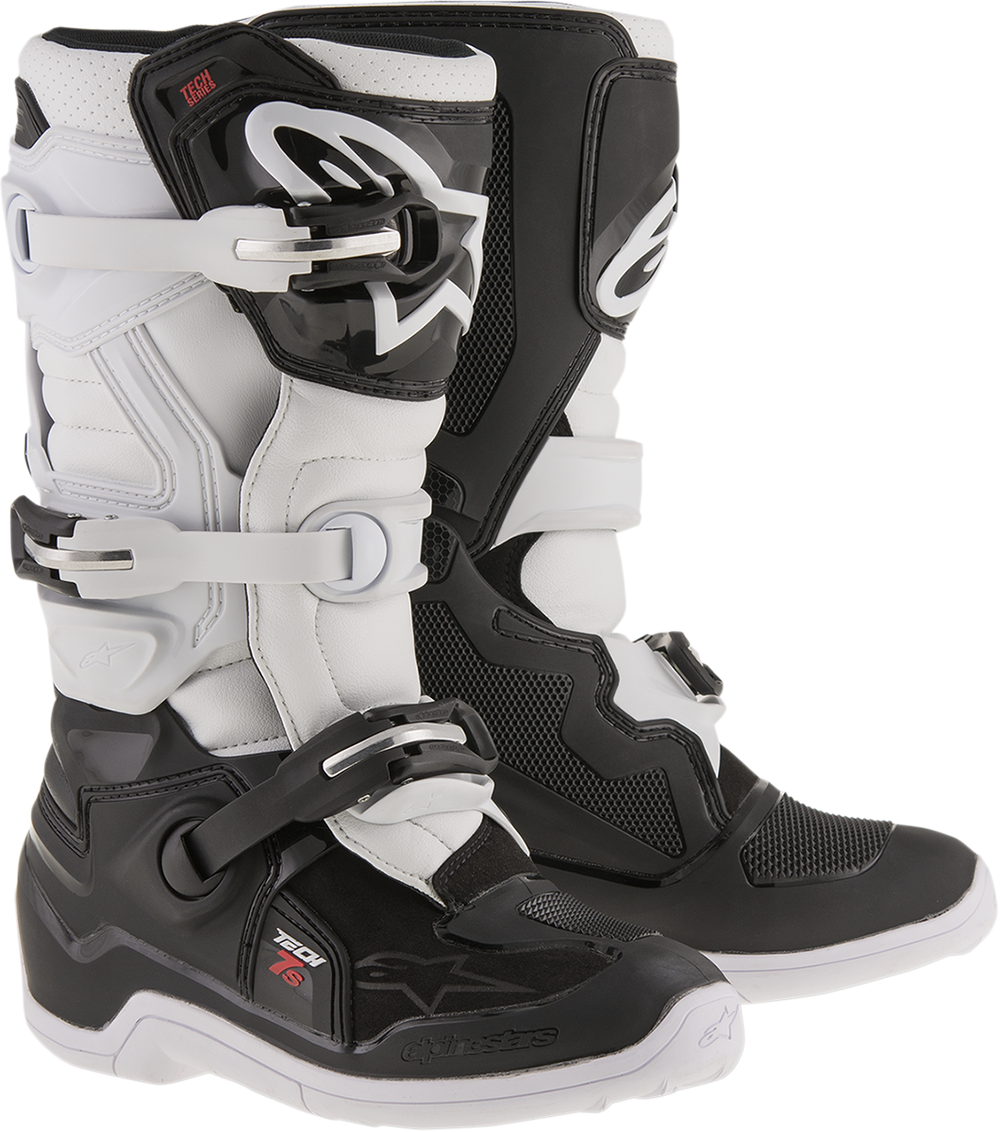 ALPINESTARS Youth Tech 7S Boots - Black/White - US 5 / EU 38 2015017-12-5