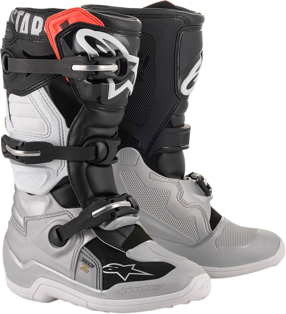 ALPINESTARS Youth Tech 7S Boot - Black/Silver/White/Gold - US 3 / EU 35.5 2015017-1829-3