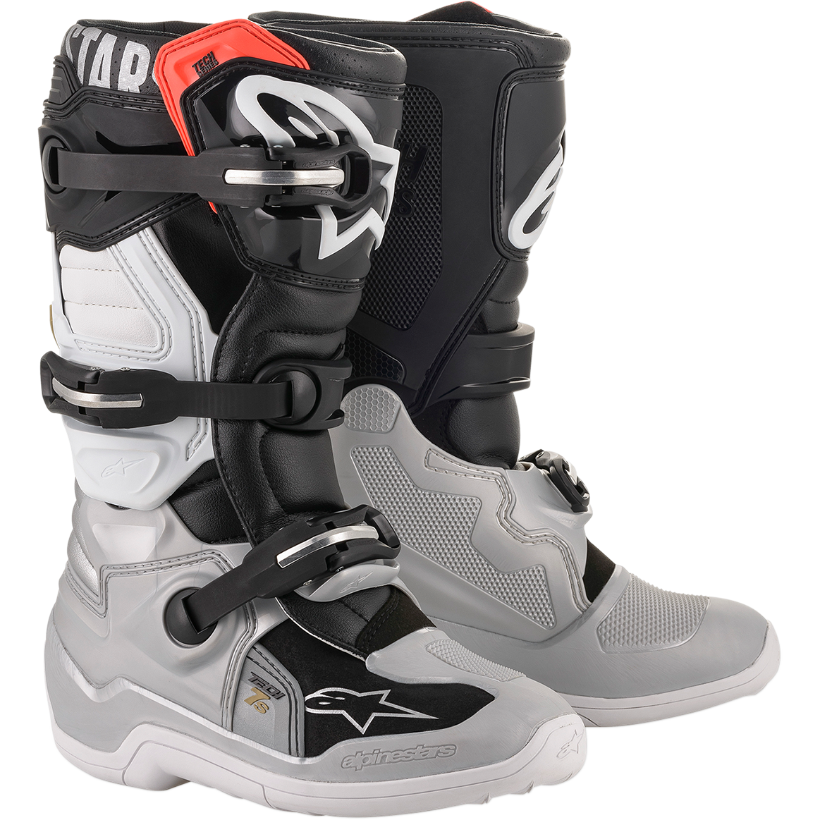 ALPINESTARS Youth Tech 7S Boot - Black/Silver/White/Gold - US 3 / EU 35.5 2015017-1829-3