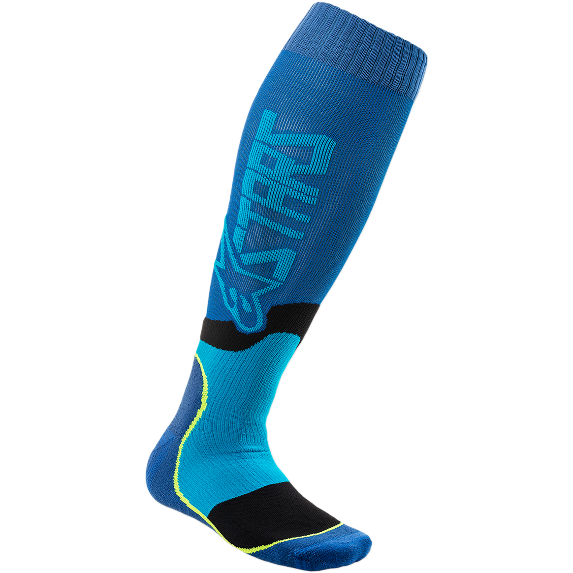 ALPINESTARS MX Plus-2 Socks - Black/Cyan - Medium 4701920-707-M