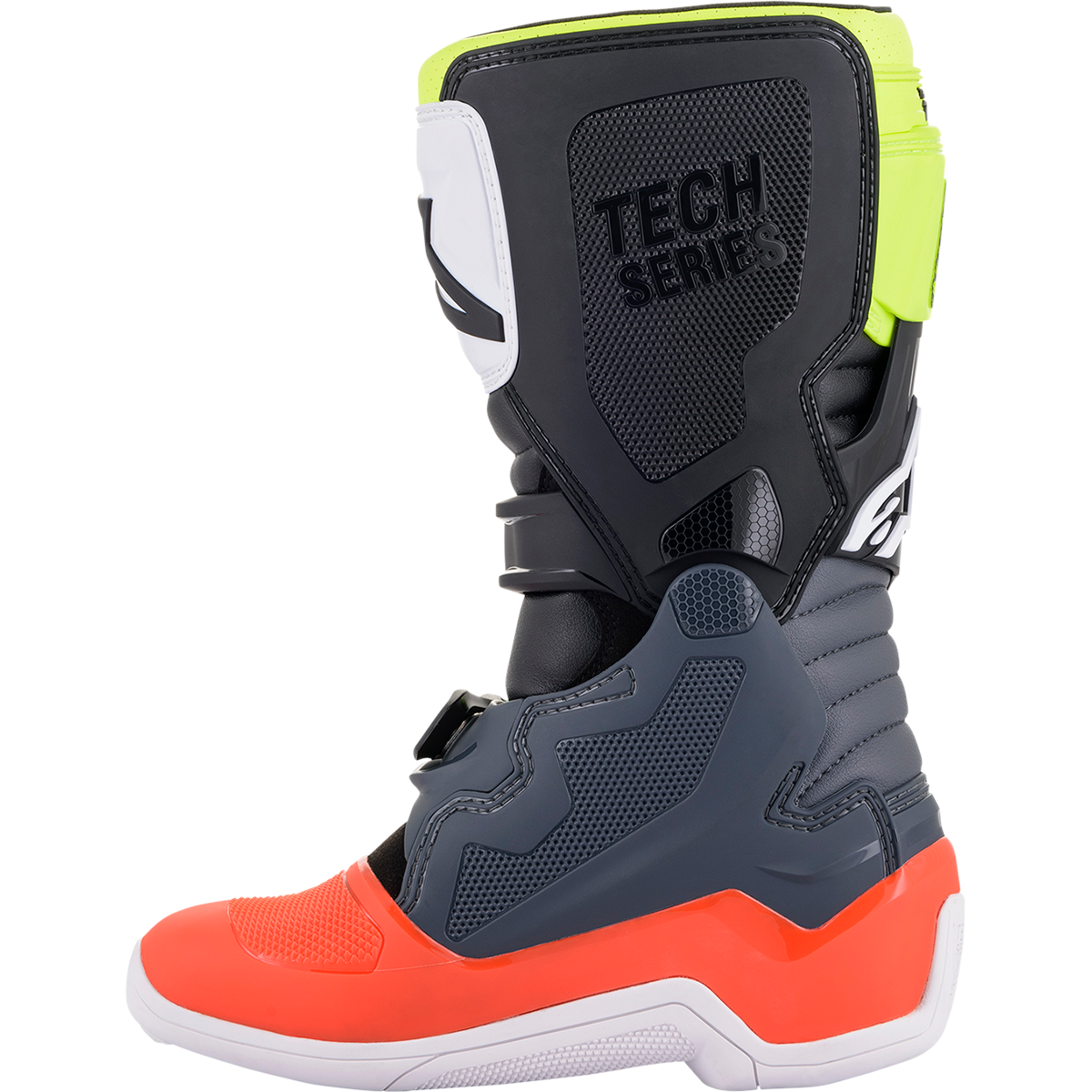 ALPINESTARS Youth Tech 7S Boots - Black/Gray/Red/White/Yellow - US 3 / EU 35.5 2015017-9058-3