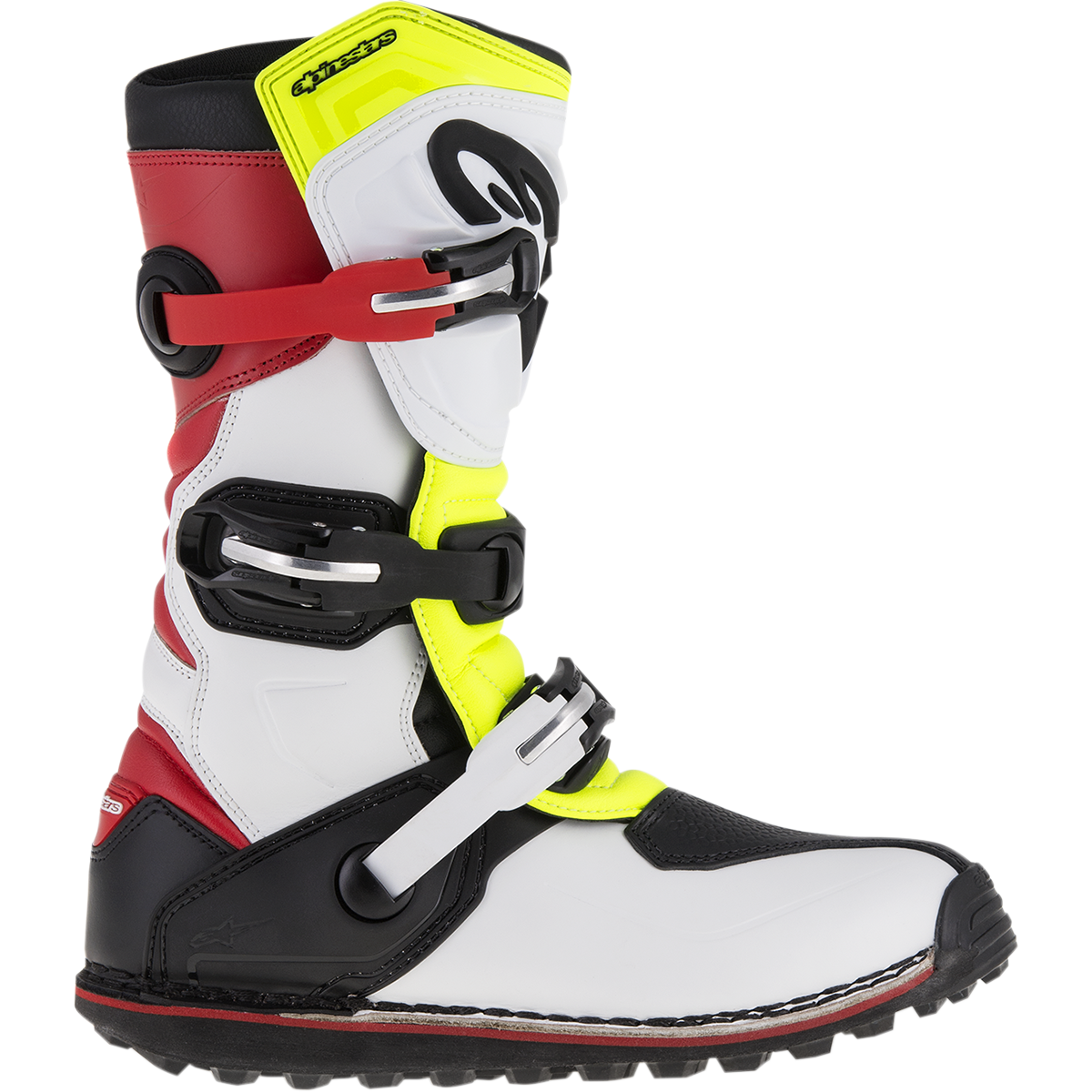 ALPINESTARS Tech-T Boots - White/Red/Yellow Fluorescent/Black - US 10 / EU 44.5 2004017-2351-10