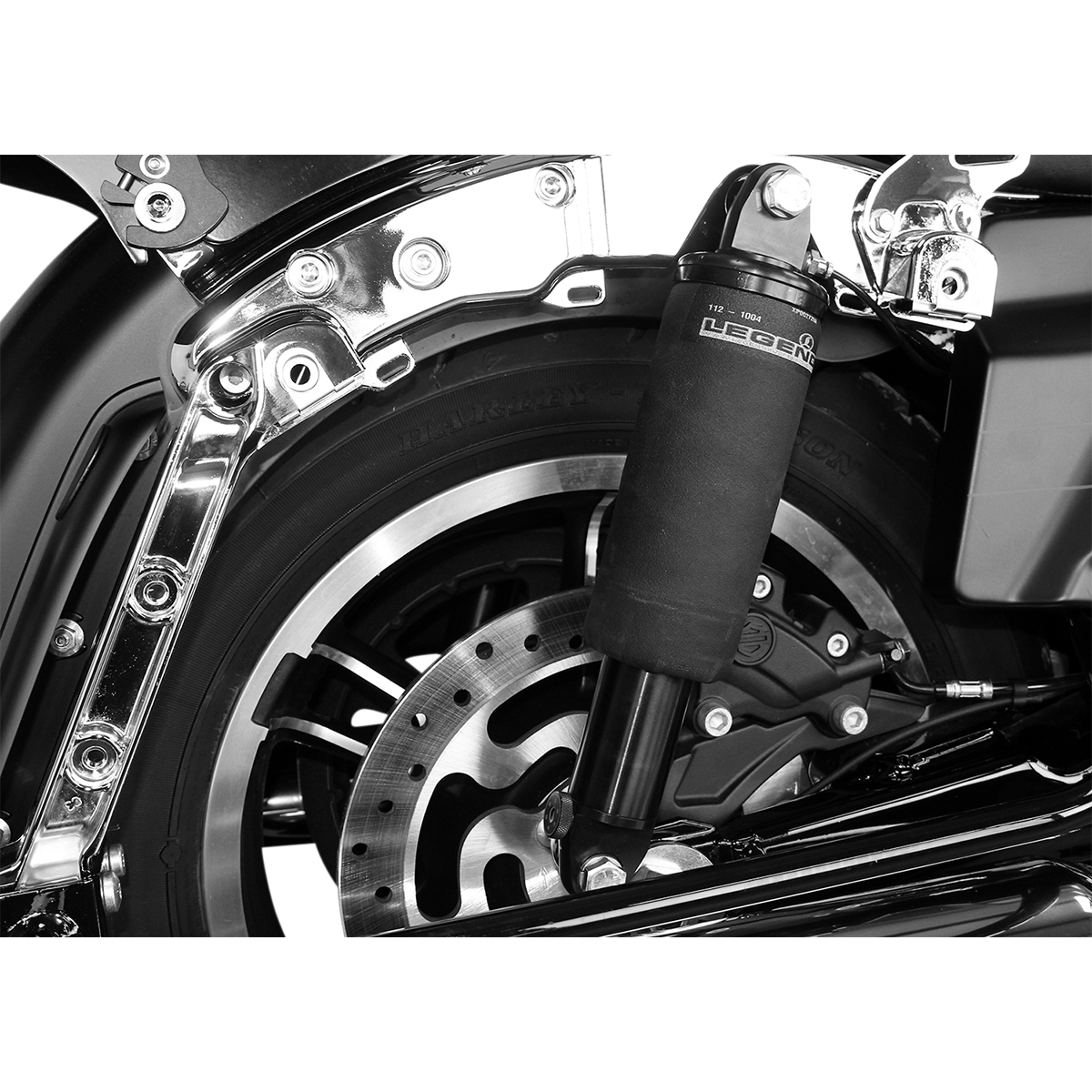 LEGEND SUSPENSION AIR-A FL Adjustable AIR Suspension - Black Handlebar Control - FLH 1311-0153