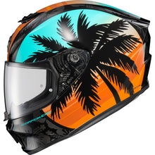 Exo R330 Full Face Helmet Tubbs Light Blue/Orange Lg