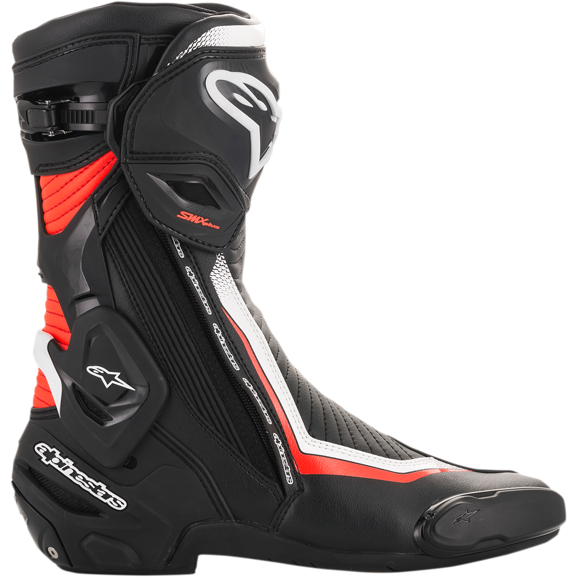 ALPINESTARS SMX Plus Boots - Black/White/Red Fluorescent - US 12 / EU 47 2221019-1231-47