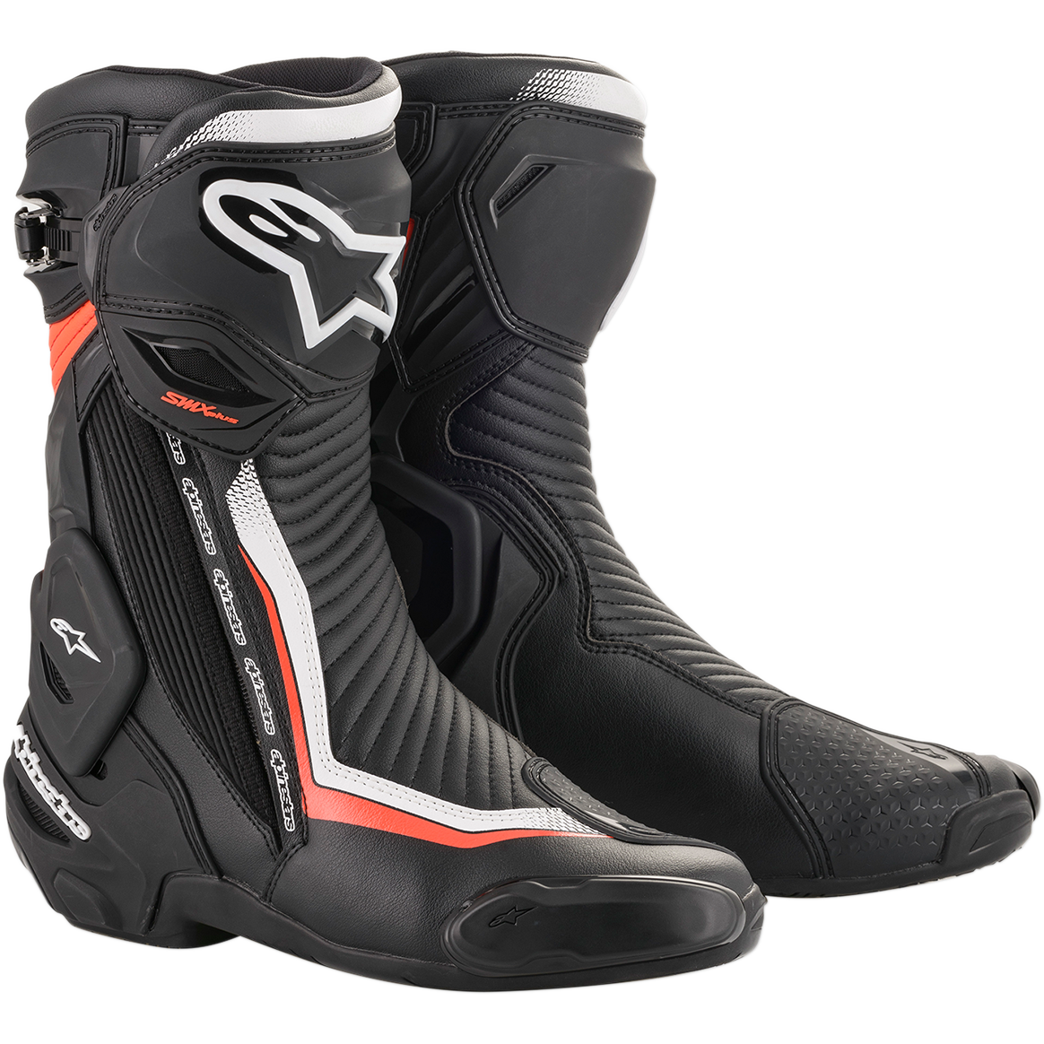 ALPINESTARS SMX Plus Boots - Black/White/Red Fluorescent - US 10.5 / EU 45 2221019-1231-45
