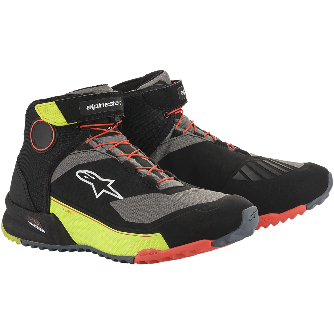 ALPINESTARS CR-X Drystar? Shoes - Black/Red/Yellow Fluorescent - US 14 / EU 48 2611820153814