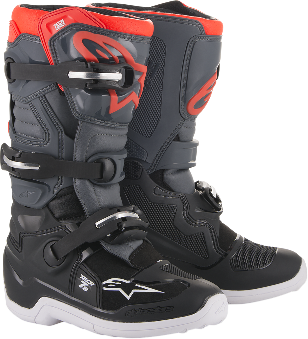 ALPINESTARS Youth Tech 7S Boots - Black/Gray - US 6 / EU 39 201501711336