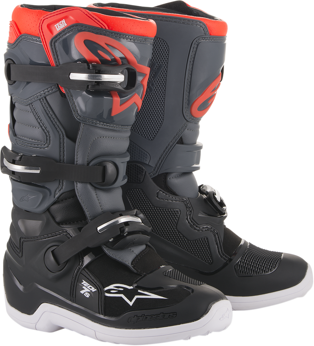 ALPINESTARS Youth Tech 7S Boots - Black/Gray - US 7 / EU 40.5 201501711337