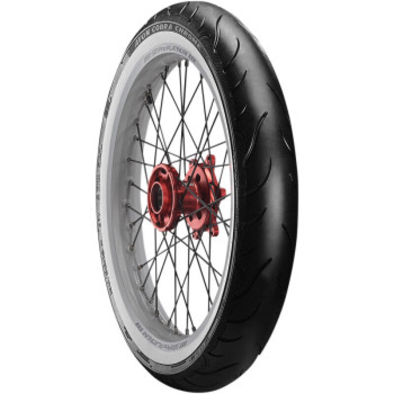 Avon Cobra Chrome AV91 White Sidewall Front Tire - 120/70-21 68V 1DK ++(AVAILABLE SEPTEMBER 2026)++