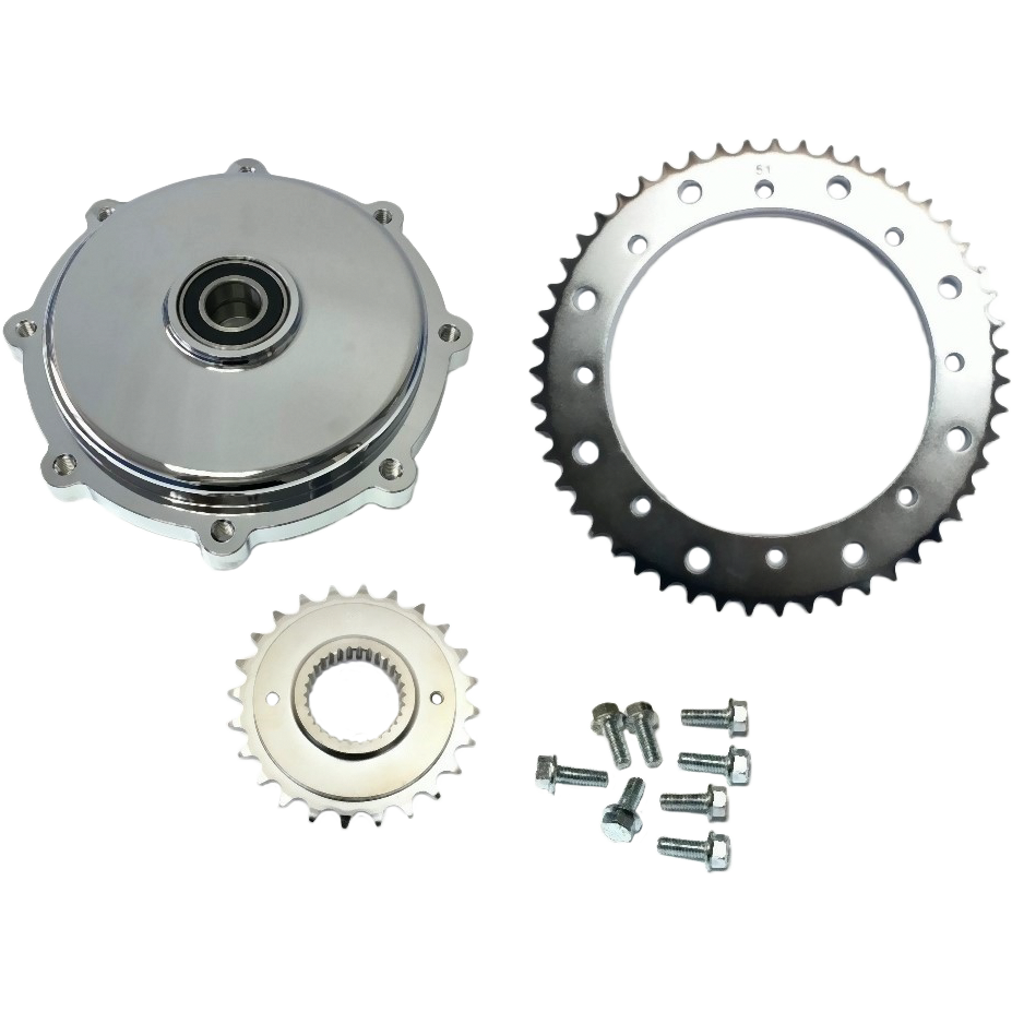 Cush Drive Chain Conv Kit Chrome `17 Up Flh/Flt
