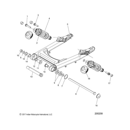 Indian Motorcycle Dual Rate Spring, Cruiser Black, Genuine OEM Part 7044754-266, Qty 1
