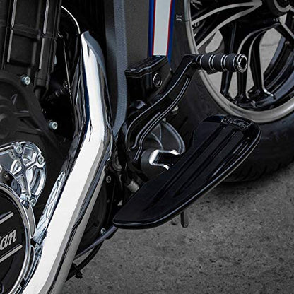 Indian Motorcycle Rider Floorboards with Inlays in Gloss Black, Pair - 2883056-266