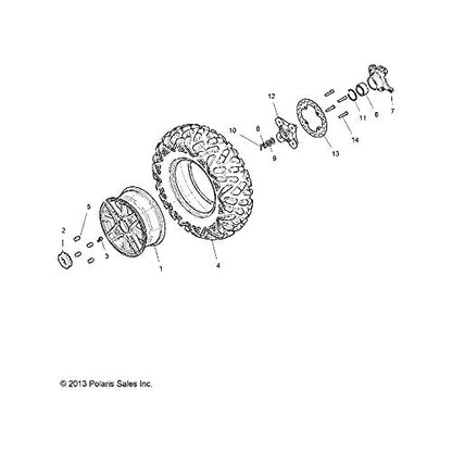 Polaris RZR Knuckle, Front, Left, Machined, Genuine OEM Part 5138413, Qty 1