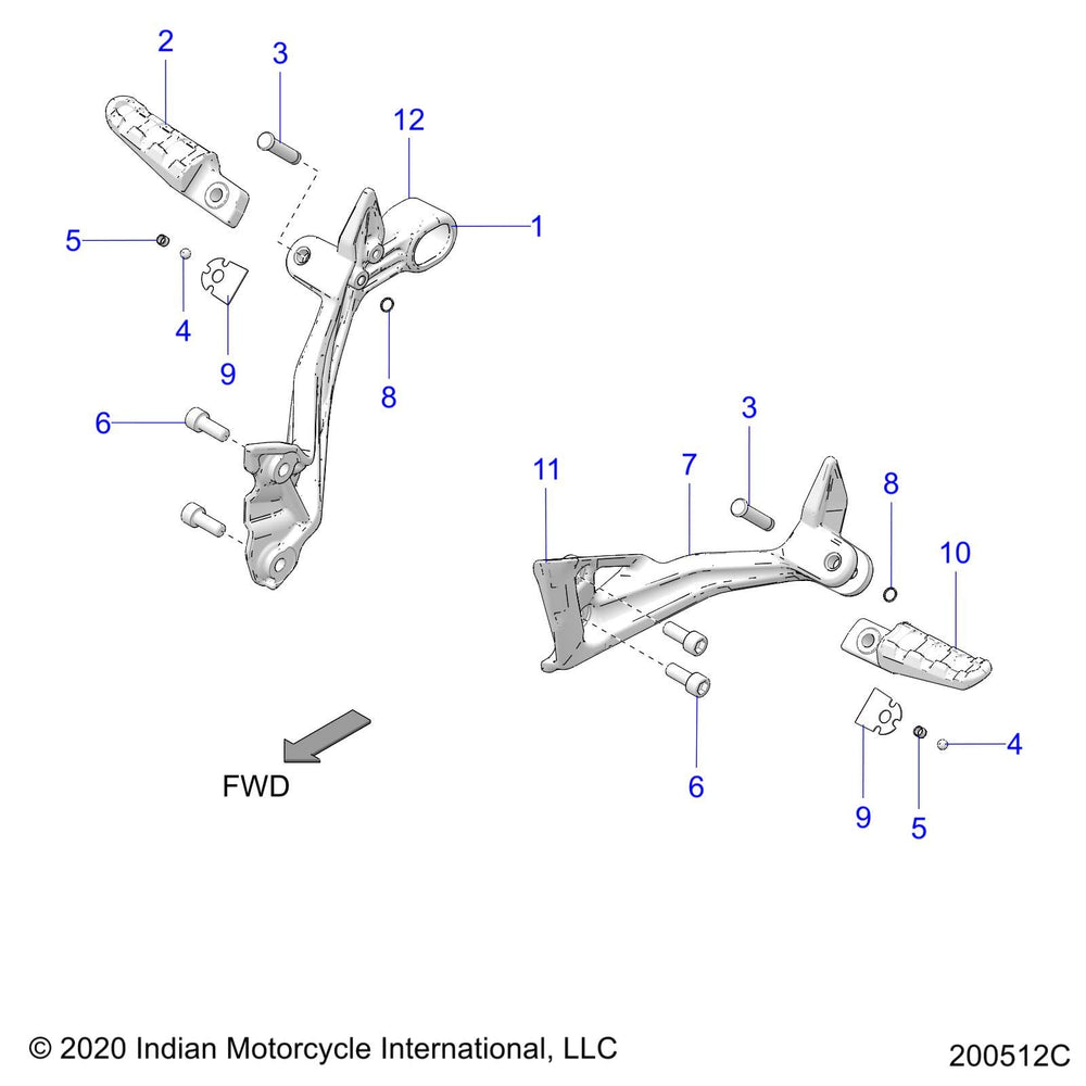 
                      
                        Indian Motorcycle Passenger Foot Peg Assembly, Left, Matte Black, Genuine OEM Part 1024089-458, Qty 1
                      
                    