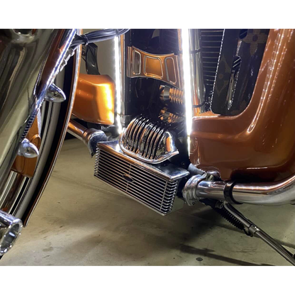 Front Mount Oil Cooler Tc Touring `09 16  Chrome