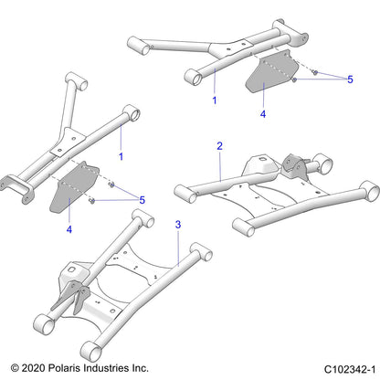 Polaris ATV SHIELD-SHOCK,ROD, Genuine OEM Part 5456009, Qty 1