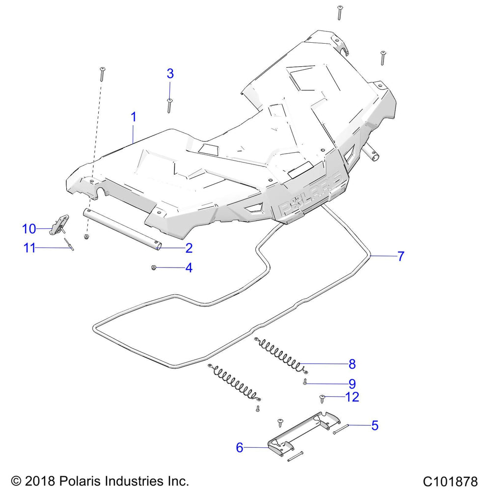 
                      
                        Polaris ATV Front Rack Assembly, Gloss Black, Genuine OEM Part 2636500-070, Qty 1
                      
                    