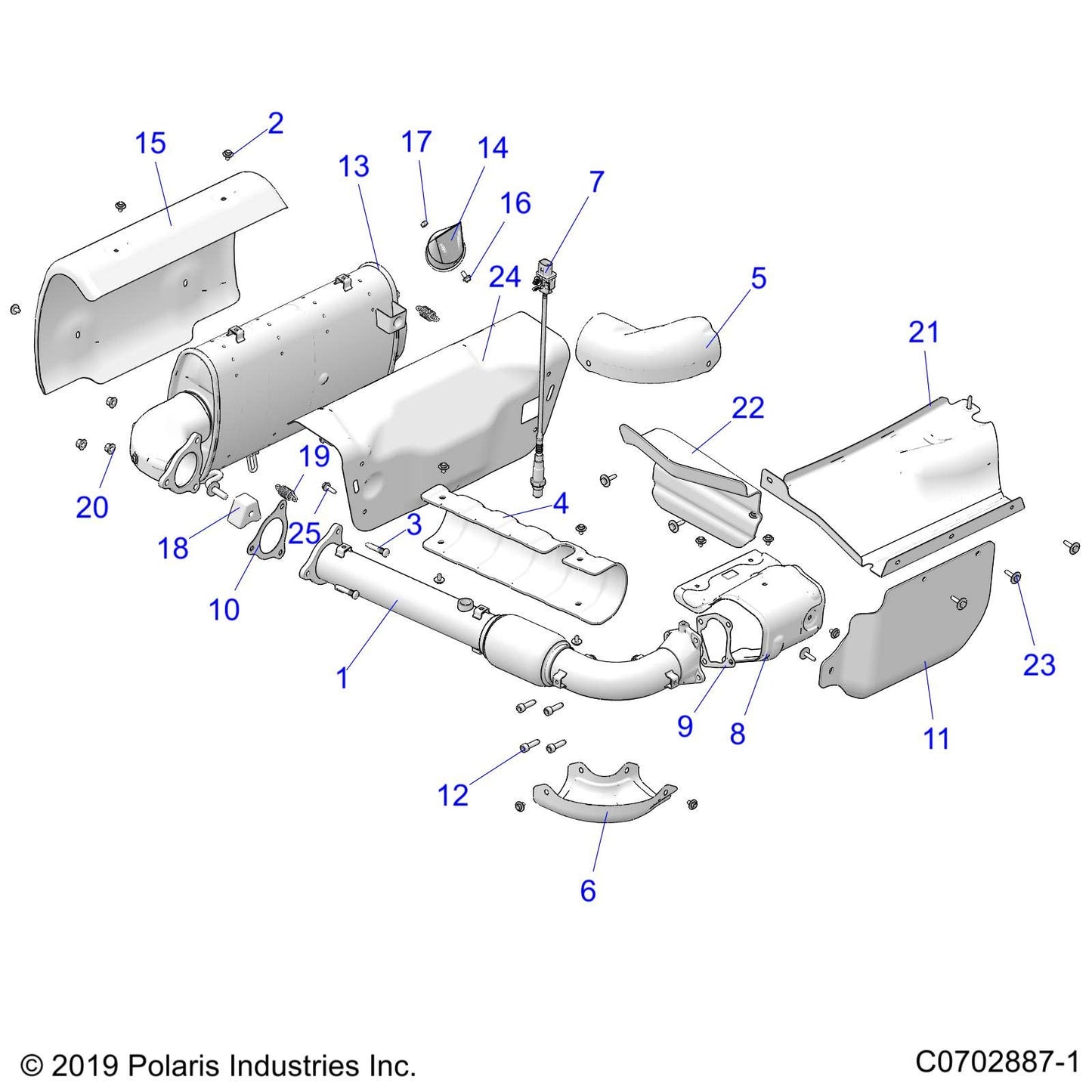 Polaris RZR Rear Closeoff Shield, Genuine OEM Part 5814784, Qty 1