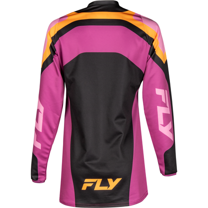 Women's F 16 Jersey Black/Mauve/Yellow Lg