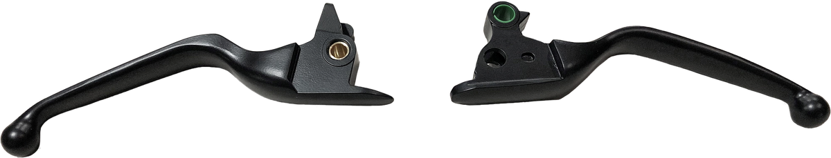 Smooth Lever Set Black Softail 15 17