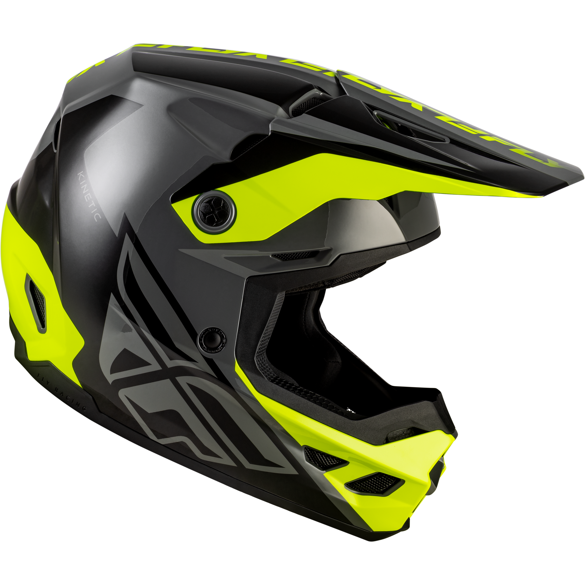 Kinetic Crest Helmet Grey/Black/Hi Vis Xl