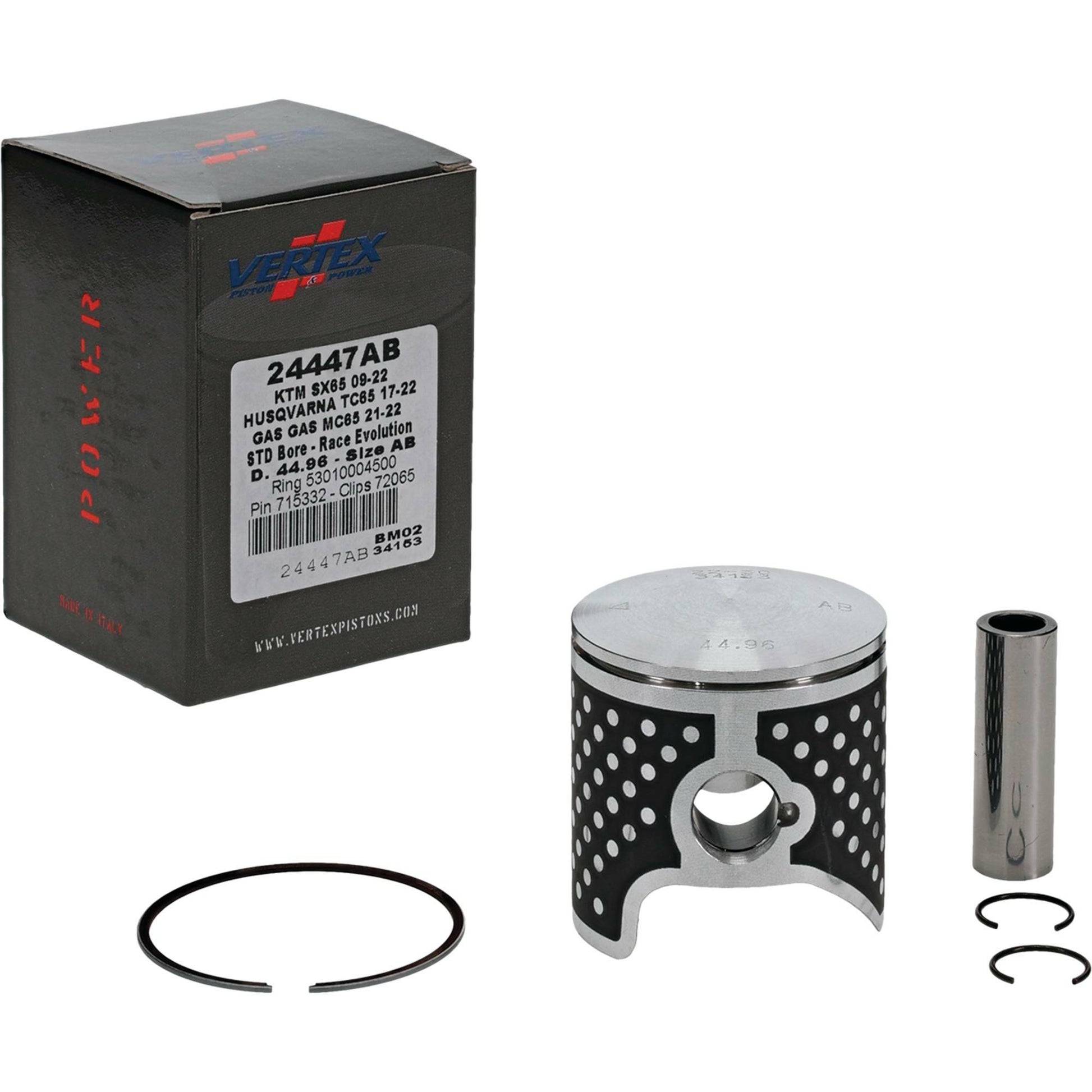 Piston Kit Cast Race Evolution 44.96/Std Ktm / Husq / Gas