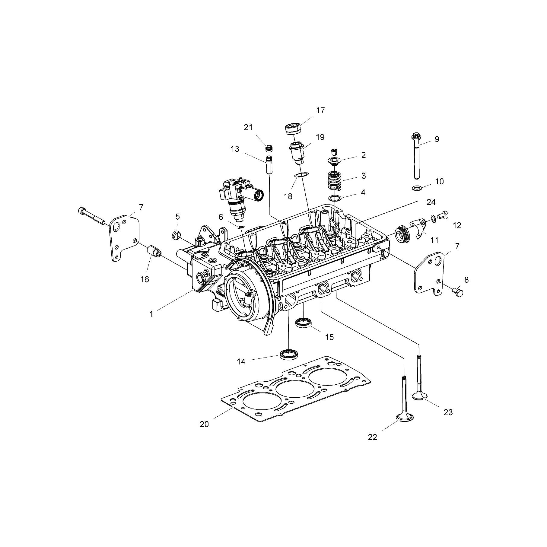 Polaris Off Road Three Hole Gasket Head, Genuine OEM Part 3040099, Qty 1