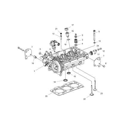 Polaris Off Road Three Hole Gasket Head, Genuine OEM Part 3040099, Qty 1