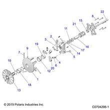 Polaris Ranger Drive Clutch Assembly, BSC, Genuine OEM Part 1323634, Qty 1