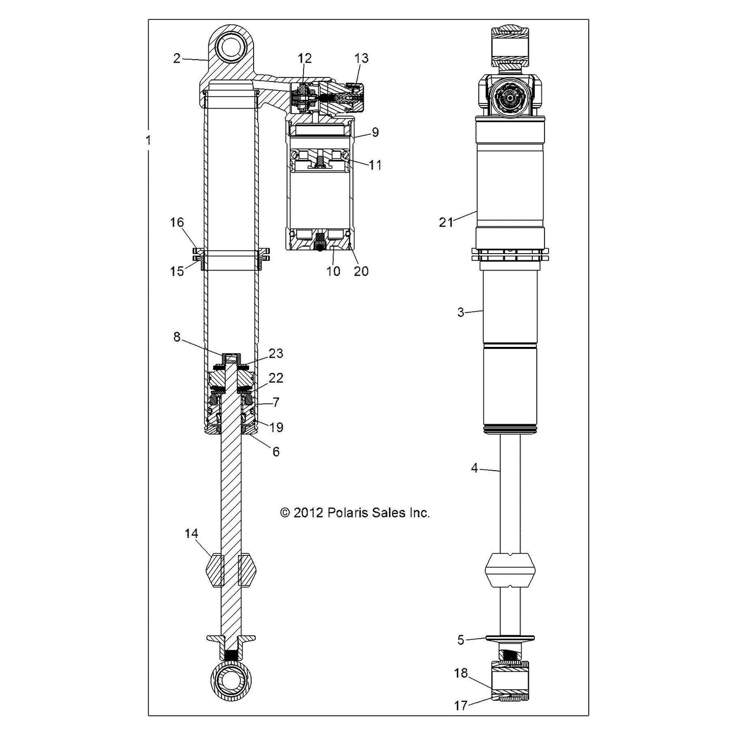 Polaris RZR Bearing Assembly, Genuine OEM Part 1500910, Qty 1
