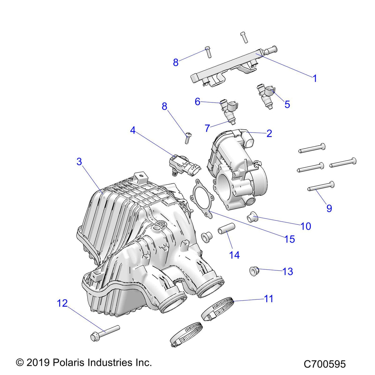 Polaris Ranger Intake Manifold, Genuine OEM Part 5141969, Qty 1