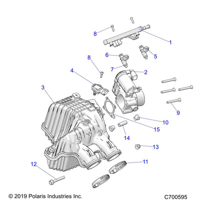 Polaris Ranger Intake Manifold, Genuine OEM Part 5141969, Qty 1