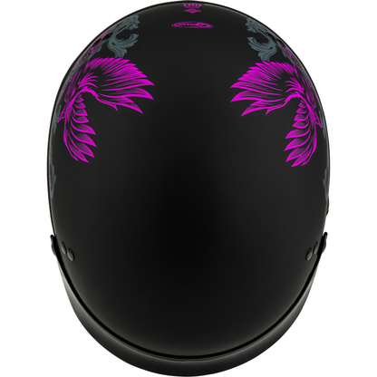 Hh 65 Corvus Helmet W/Peak Matte Black/Purple/Grey Xs