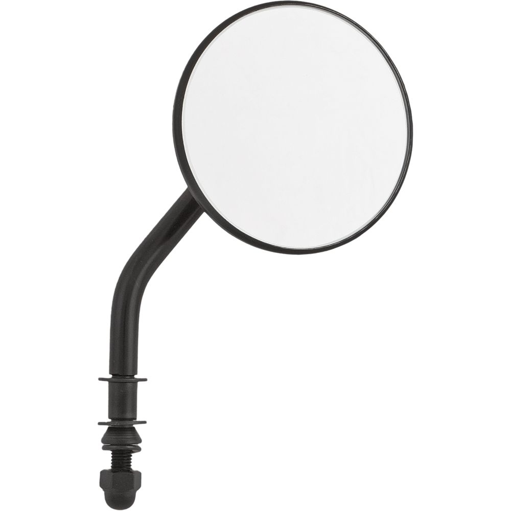 3" Round Mirror W/4" Stem Black L/R