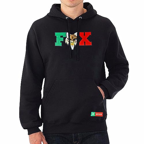 Fox Racing Men's Mexico Flag Black Long Sleeve Pullover Hoodie M
