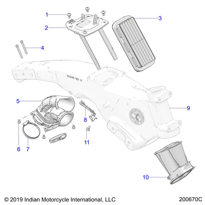 Indian Motorcycle COVER-AIRBOX, Genuine OEM Part 5455414, Qty 1